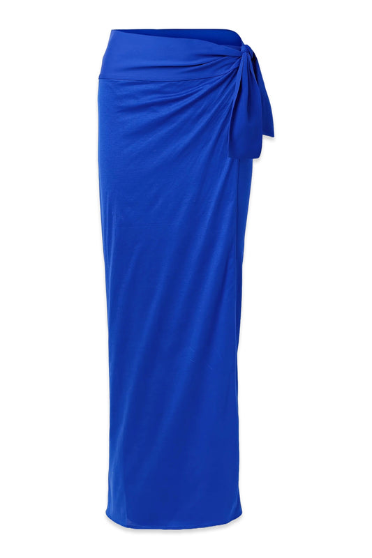 Péplum Draped Cotton-jersey Pareo