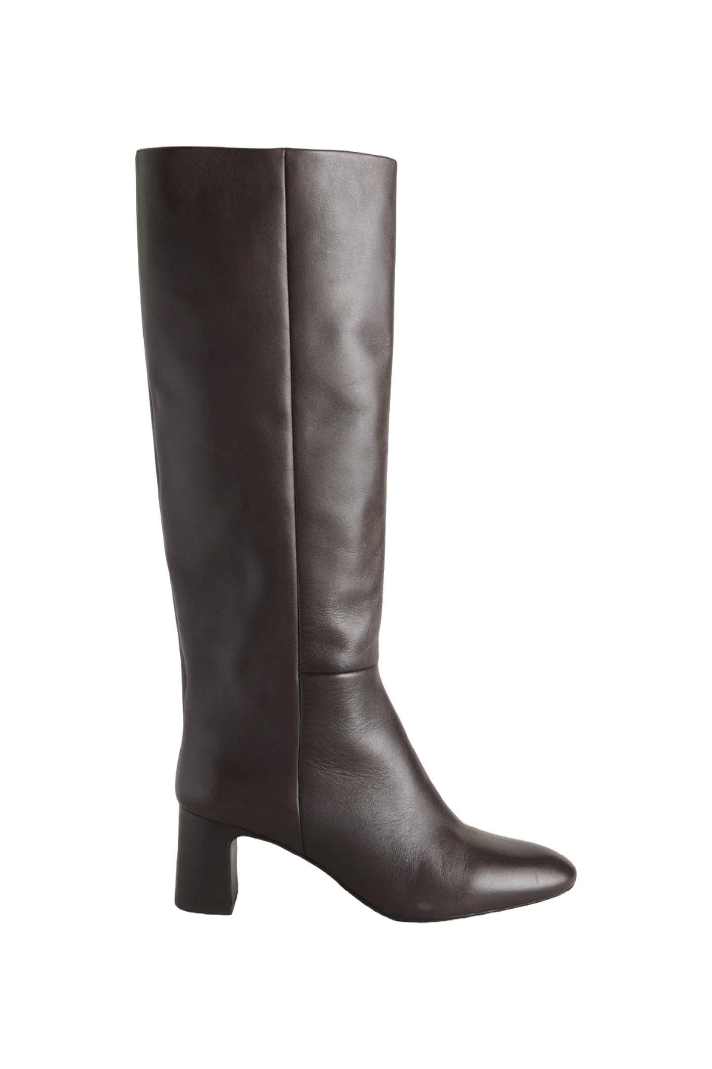 Erica Knee High Leather Boots Chocolate Leather