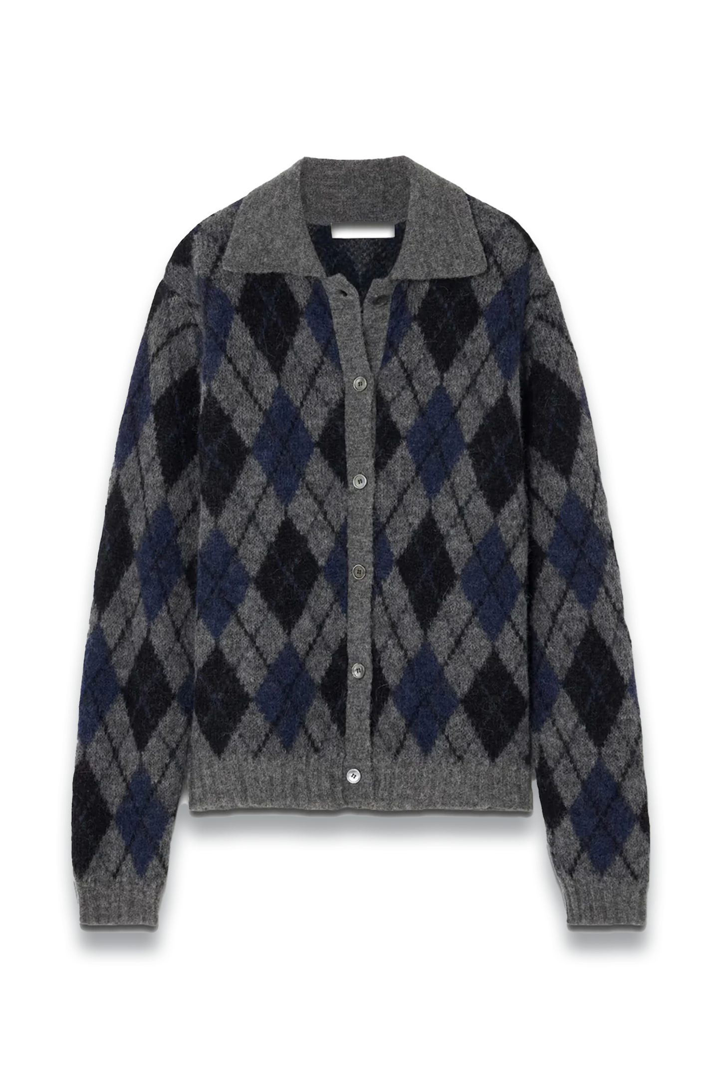 Evening Argyle Brushed Alpaca-blend Cardigan
