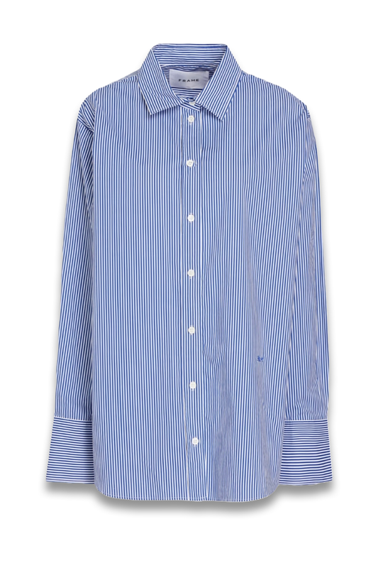 Striped cotton-poplin shirt