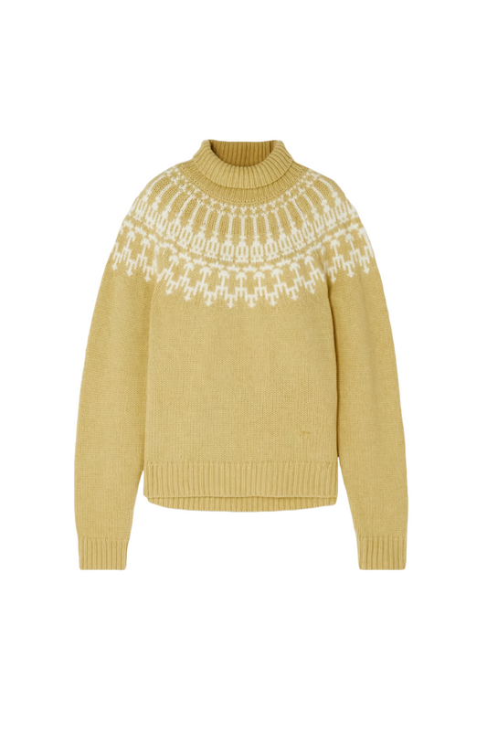 Fair Isle Merino Wool Turtleneck Sweater
