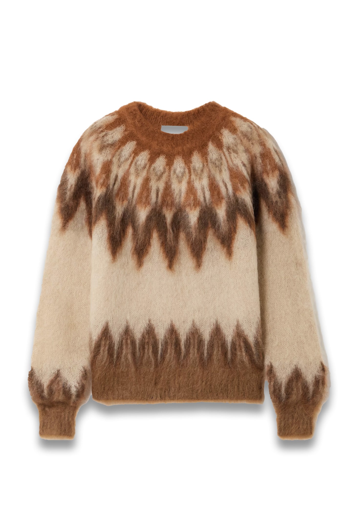 Natania brushed Fair Isle intarsia-knit sweater