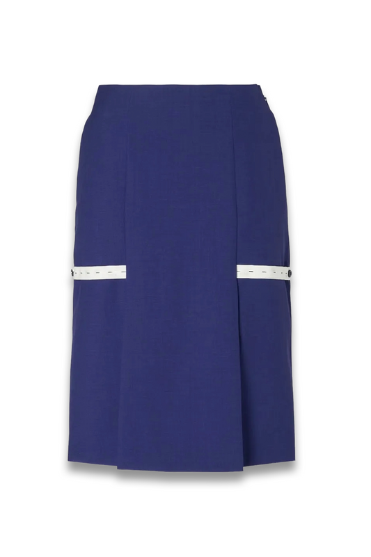 Dark Blue Mohair Fabric Skirt
