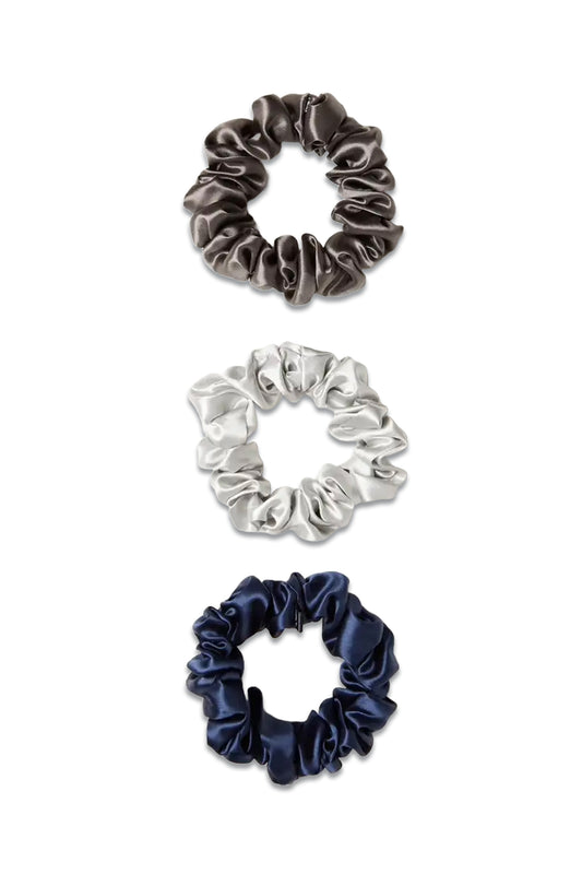 Set Of Three Large Silk Hair Ties