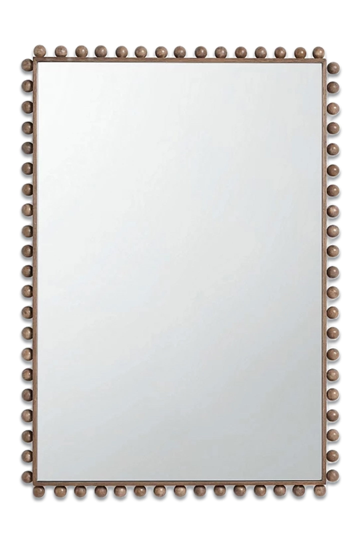 Bobbin Rectangular Wood Frame Wall Mirror