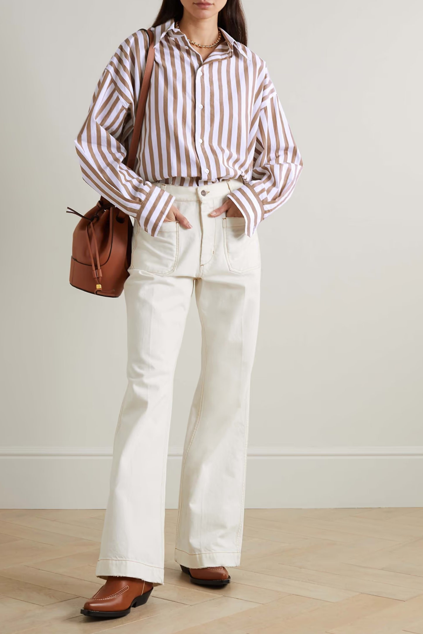 Amy Oversized Striped Cotton Shirt