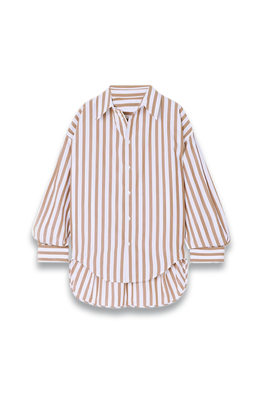 Amy Oversized Striped Cotton Shirt