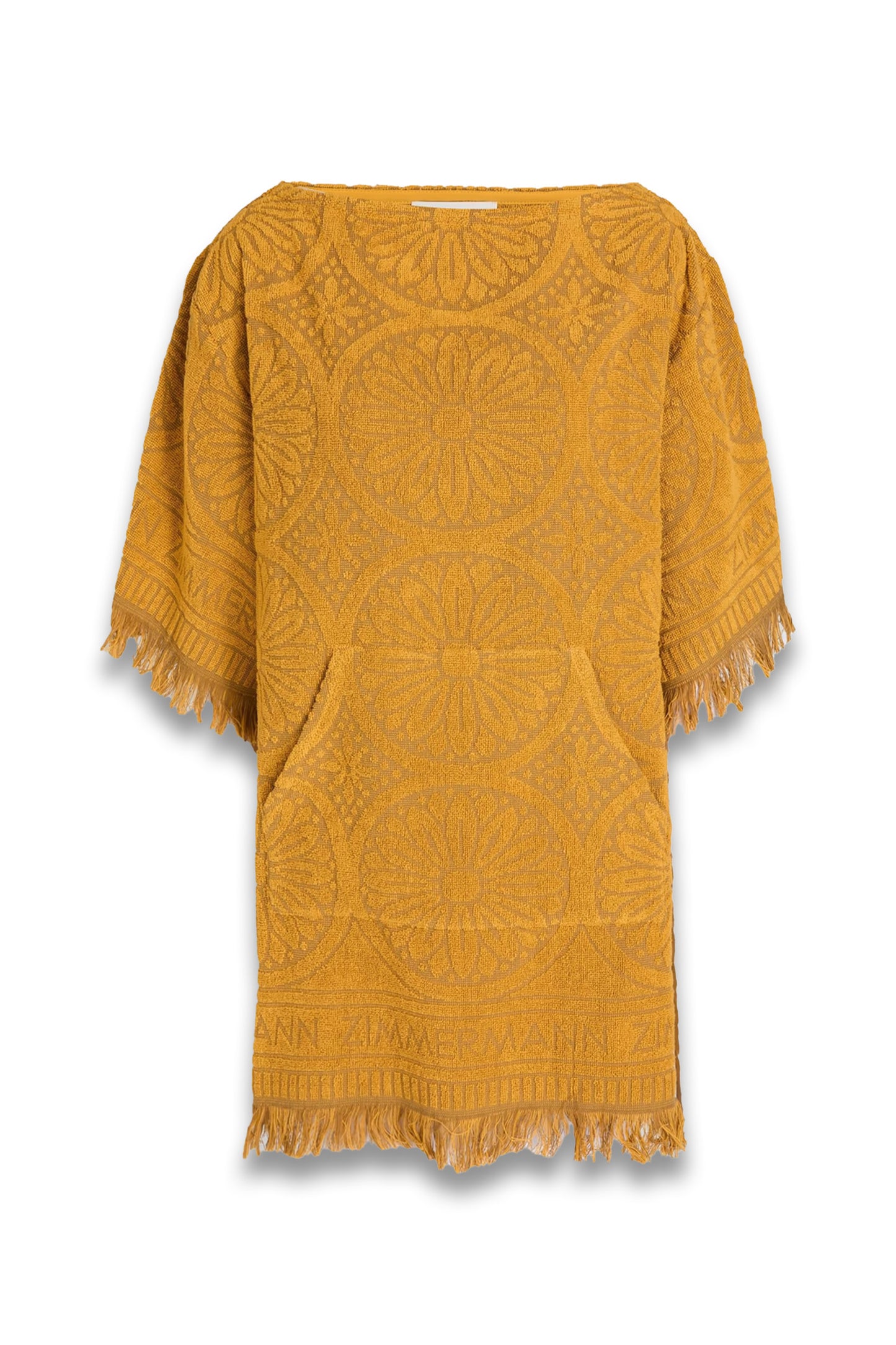 Frayed Cotton-terry Jacquard Mini Dress