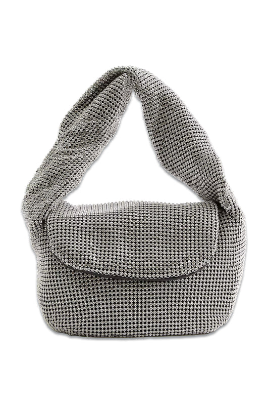 Diamante Handbag, Silver