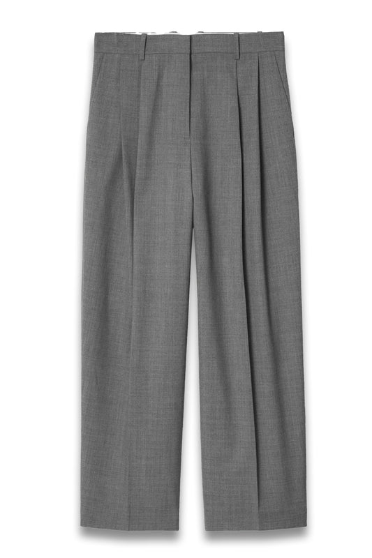 Relaxed Twill Wide-leg Trouser