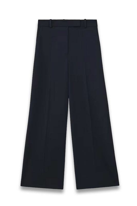 Gabi Wide-Leg Suit Trousers in Navy