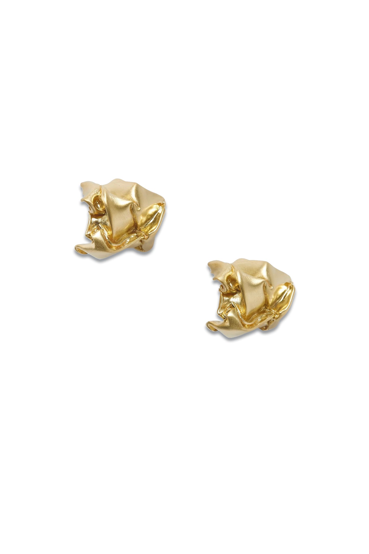 + NET SUSTAIN Crunched: Recycled Gold Vermeil Earrings