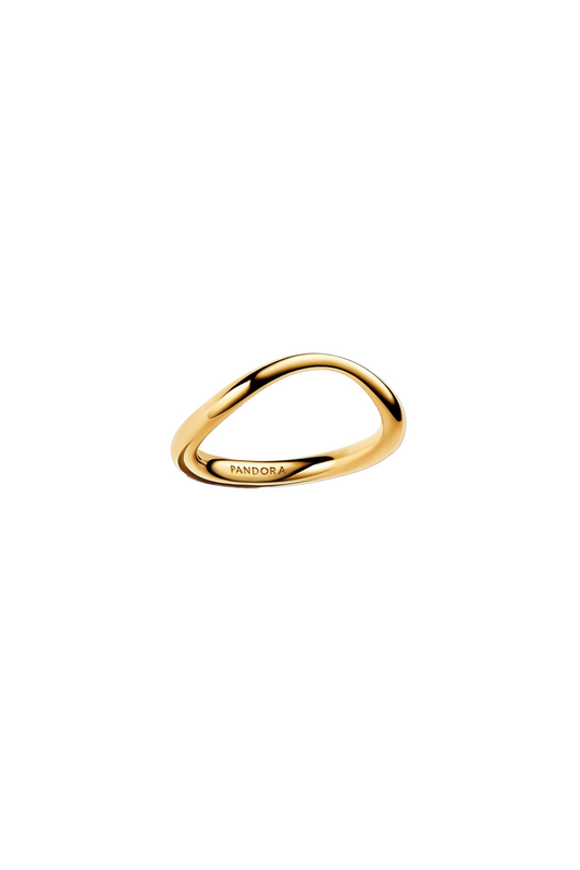 Gold Plated Organically Shaped Band Ring