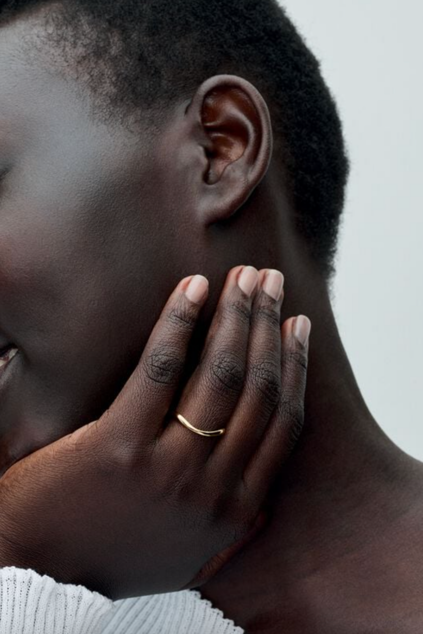 Gold Plated Organically Shaped Band Ring