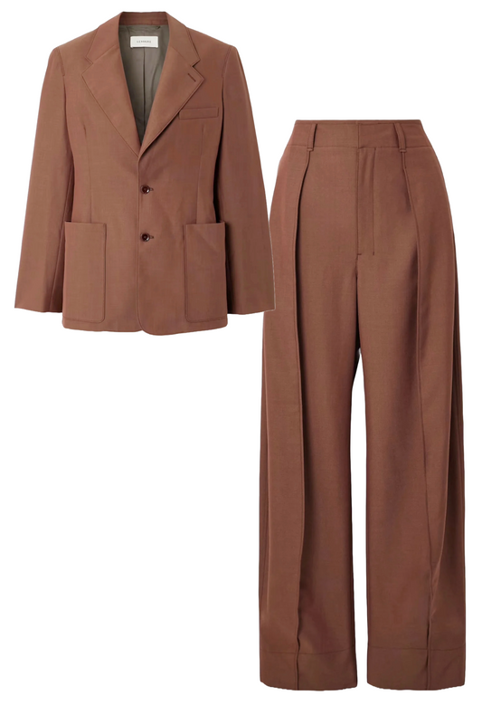 Grain De Poudre Wide-leg Pants and Trousers Set