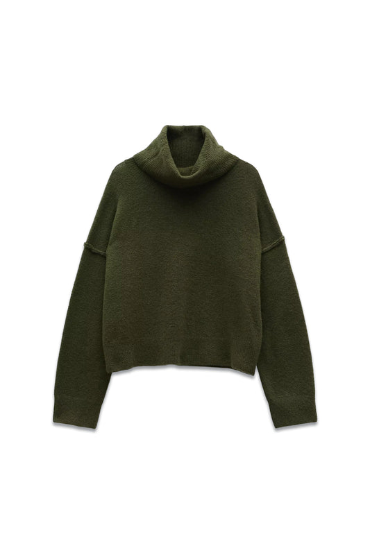 Meryll Cropped Wool Blend Roll Neck Jumper