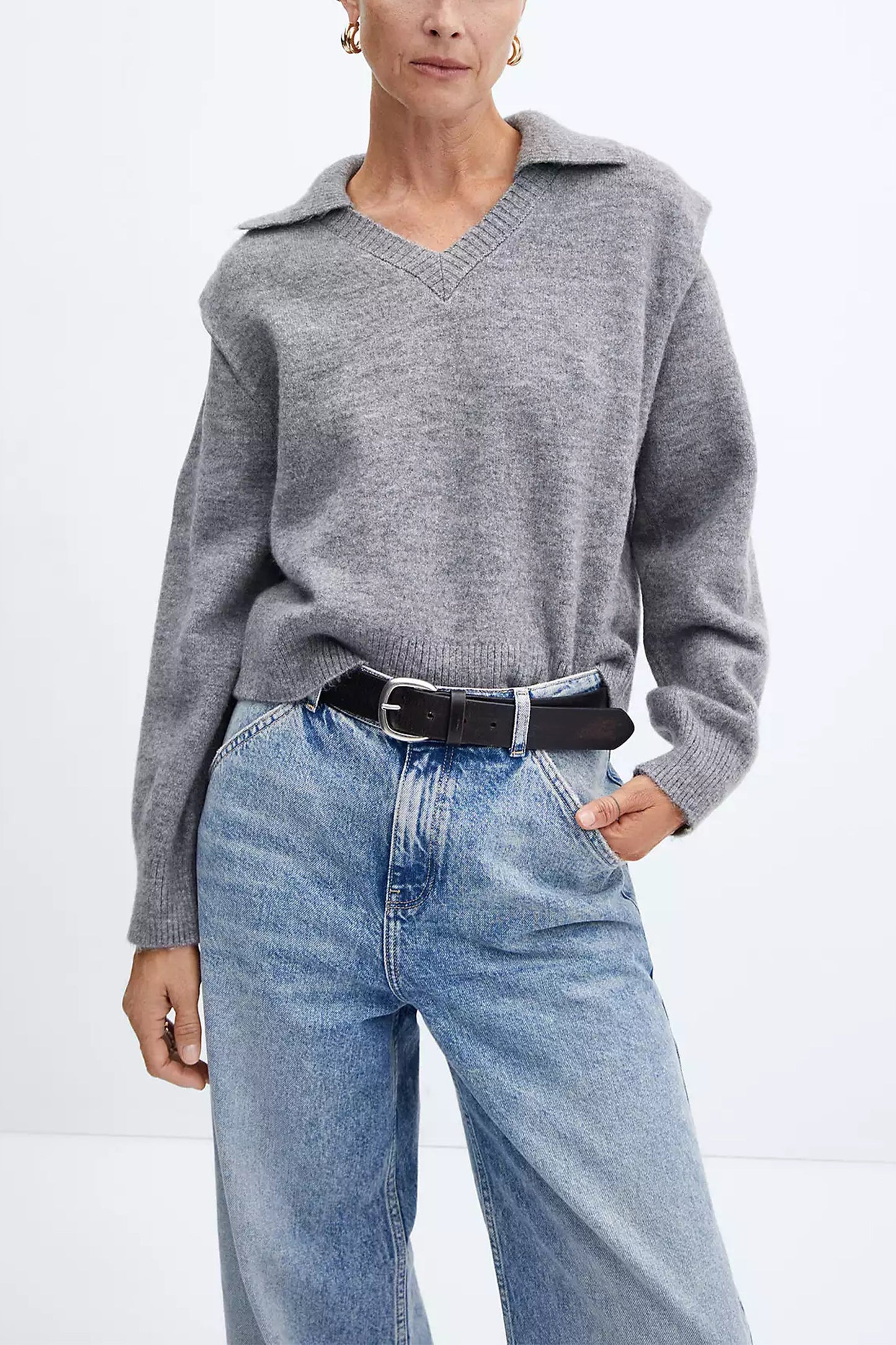 Grey Wonder Collar Jumper