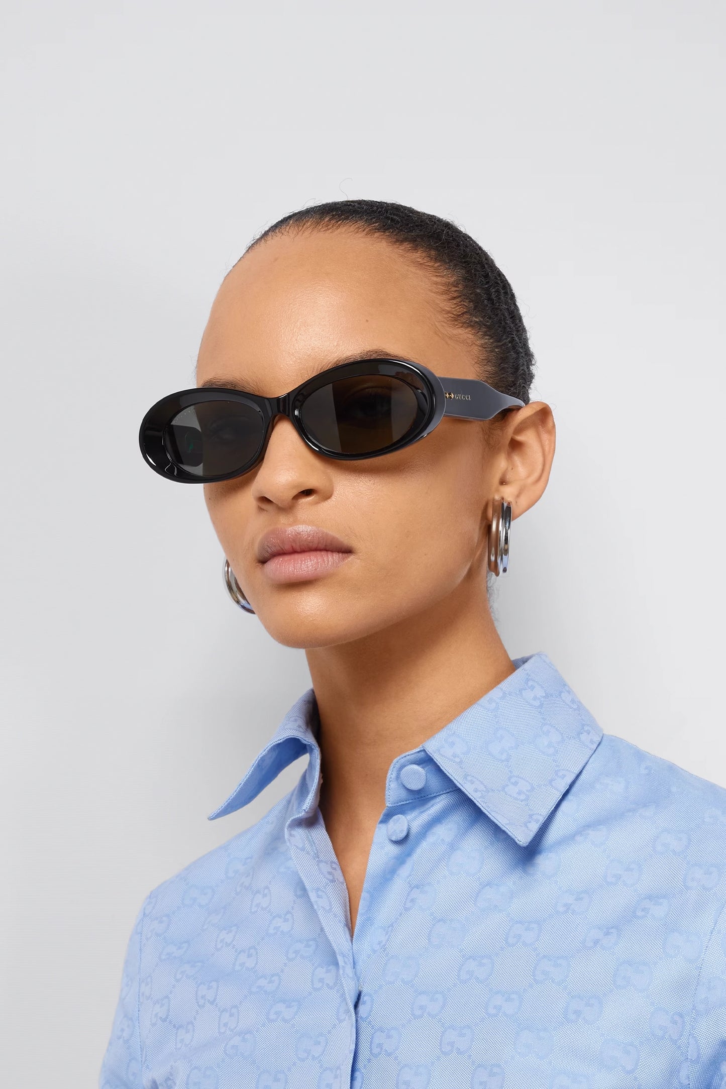 Oval-Frame Sunglasses