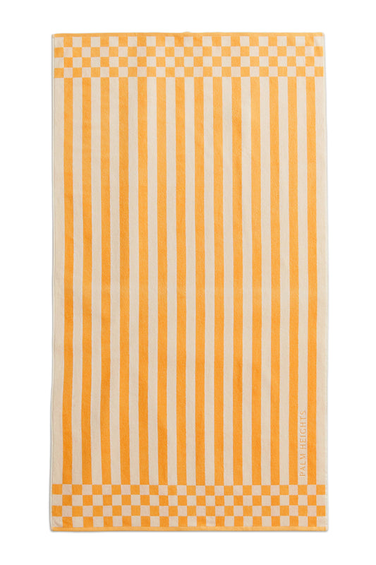 Patterned Cotton Terry Beach Towel
