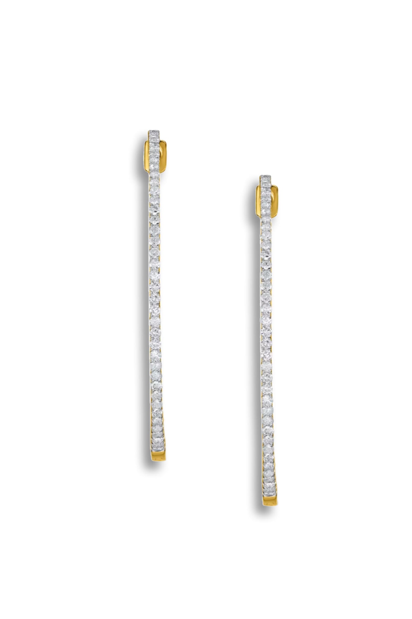 Diamond Hoop Earrings 2ct H/Si in 18K Gold - P3487