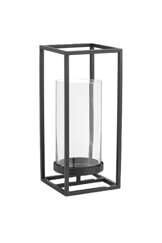 Metal And Glass Candle Lantern