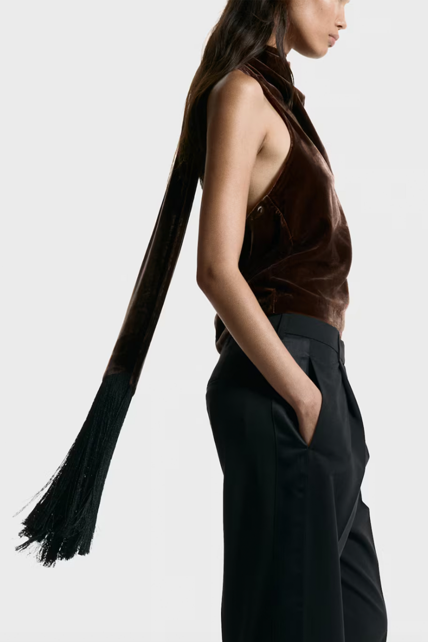 Velvet Halterneck Top