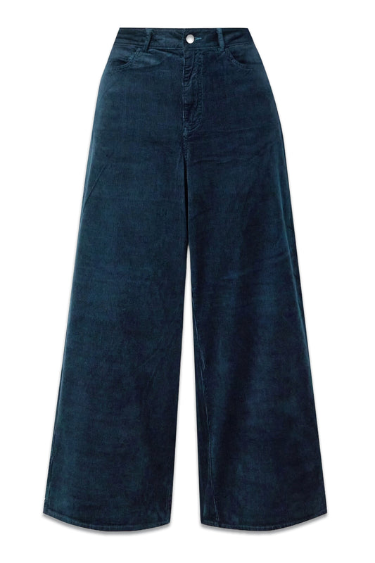 Harper Cropped Cotton-blend Corduroy Wide-leg Pants