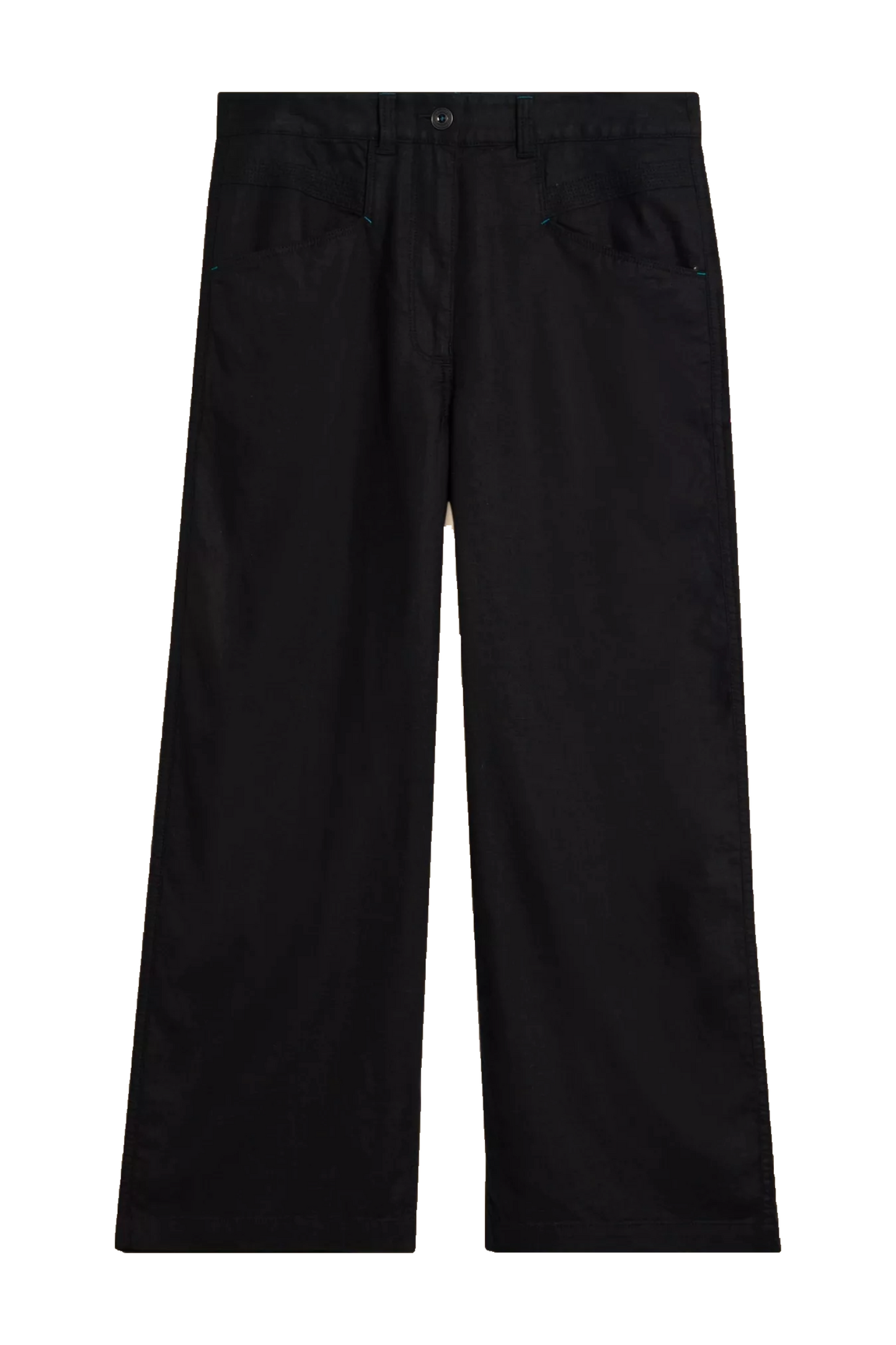Pure Black Harper Linen Blend Trousers