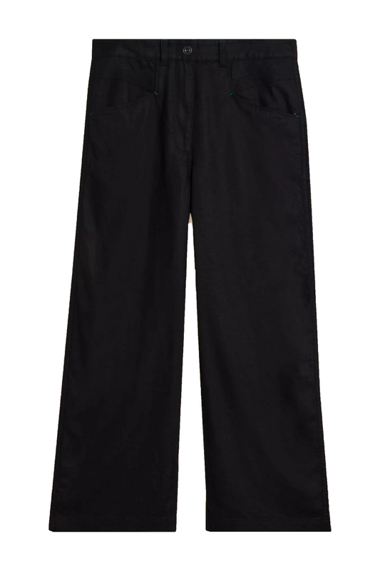 Pure Black Harper Linen Blend Trousers
