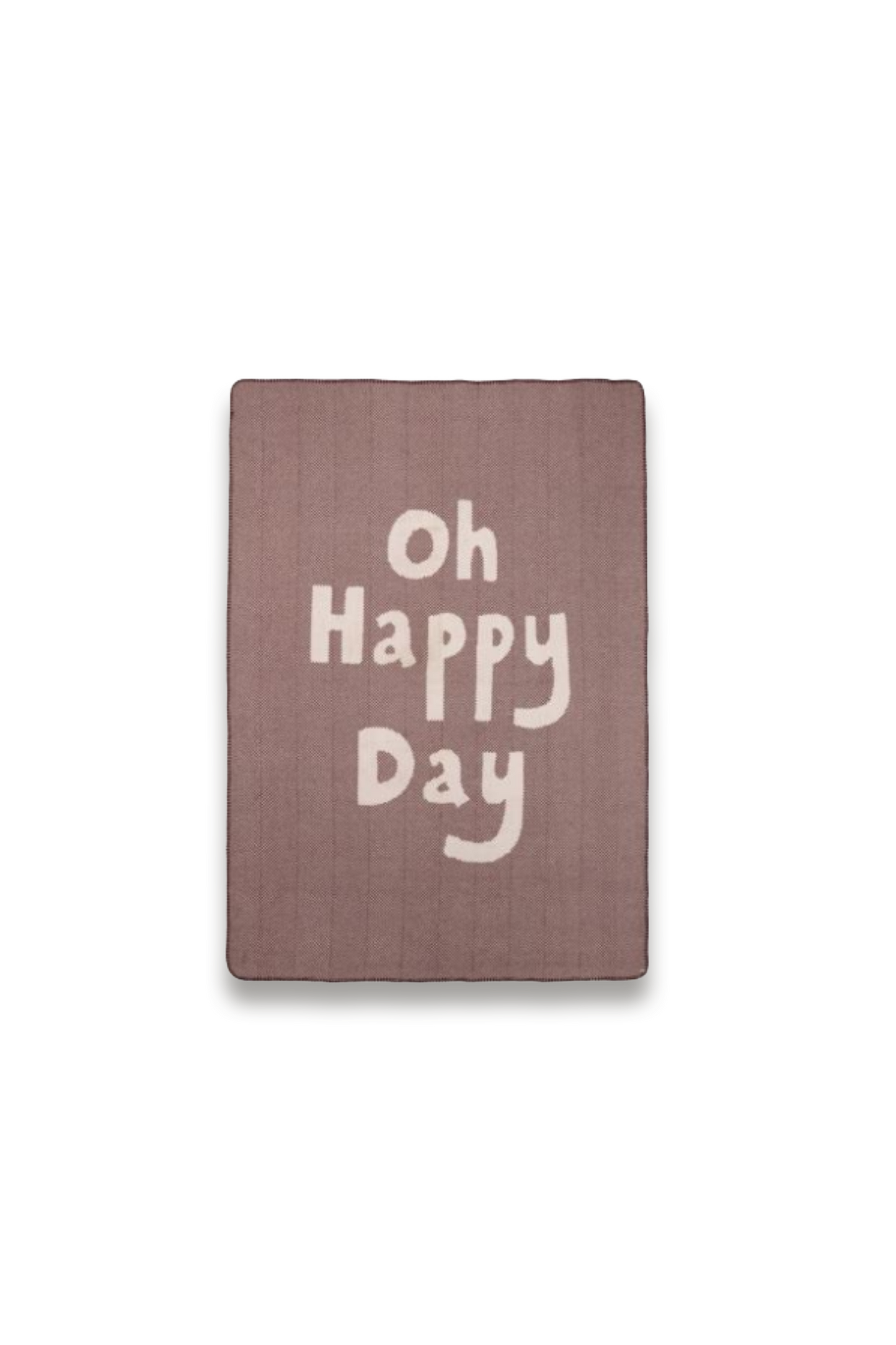Pure Wool Oh Happy Day Slogan Throw