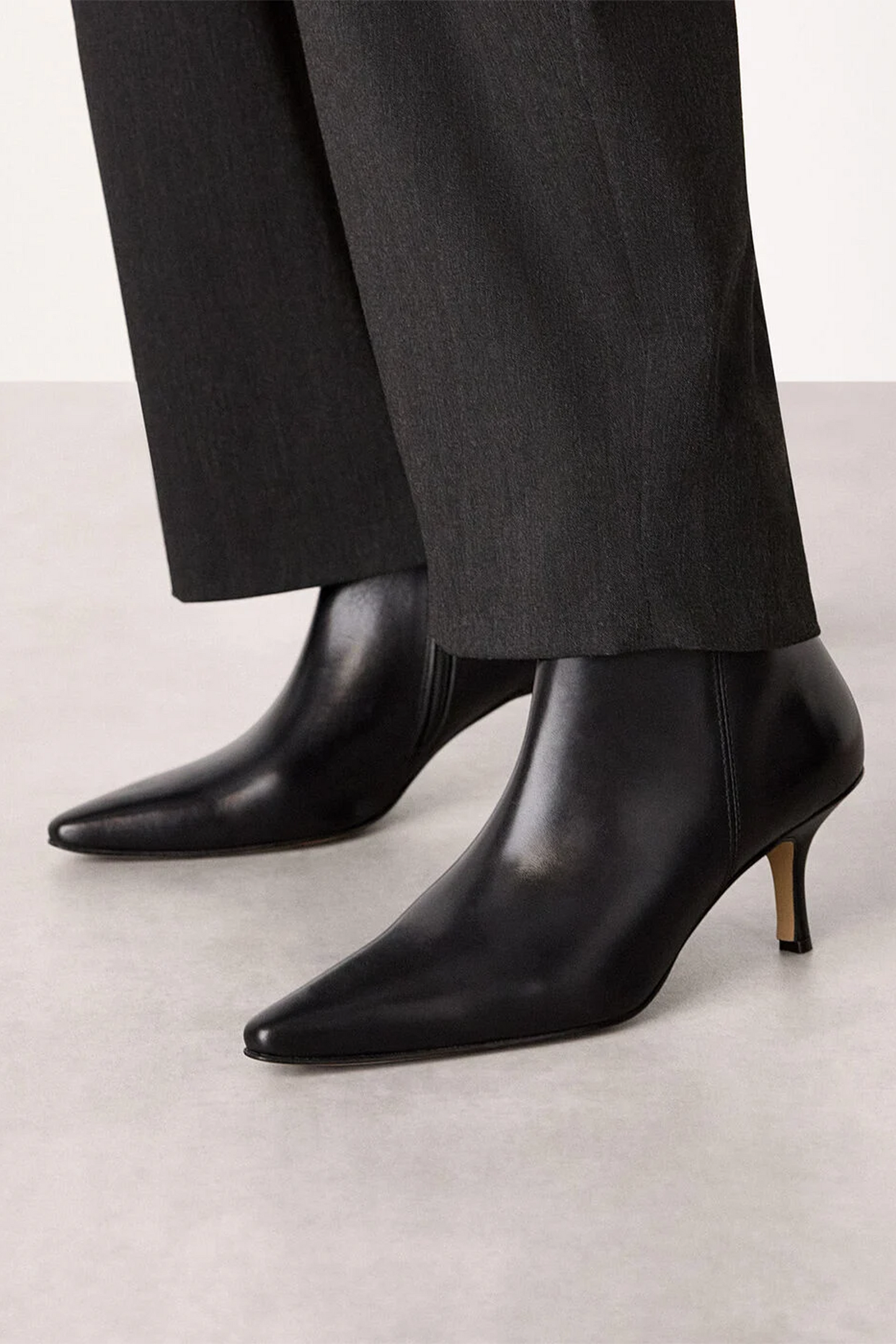 Black Pointed Heeled Boot