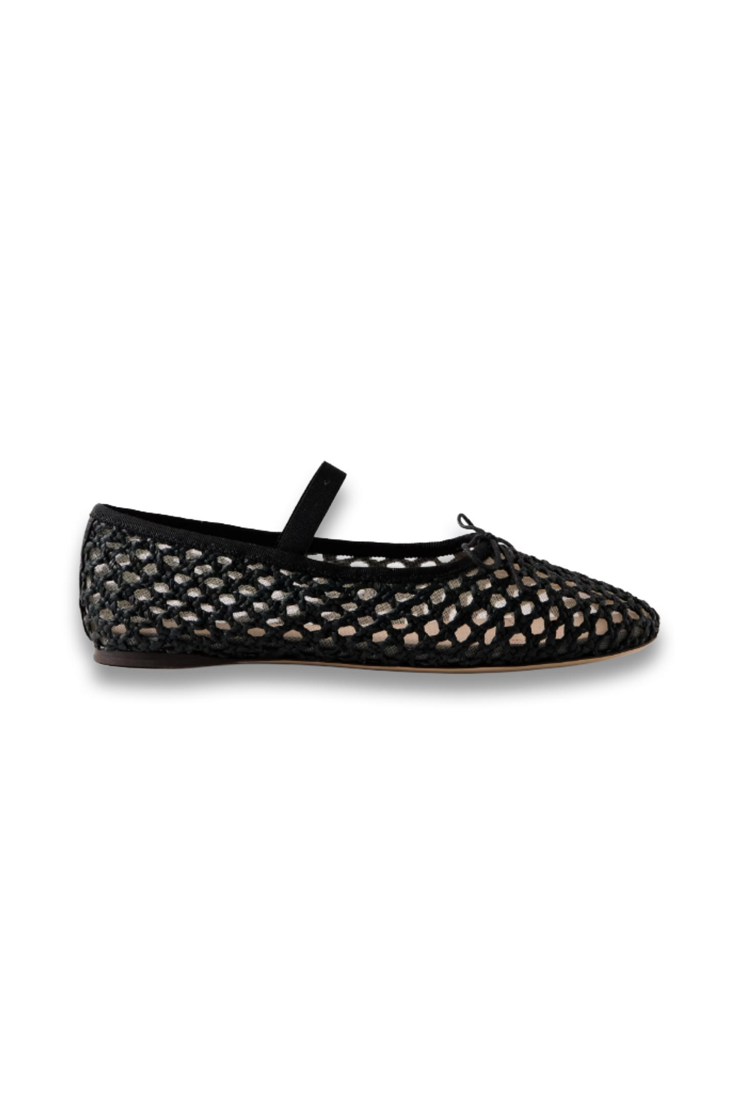 Leonie Grosgrain-trimmed Raffia Mary Jane Ballet Flats
