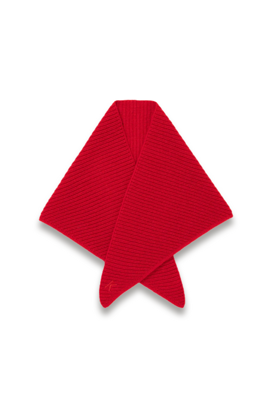 Knitted Cashmere Neck Tie in Red