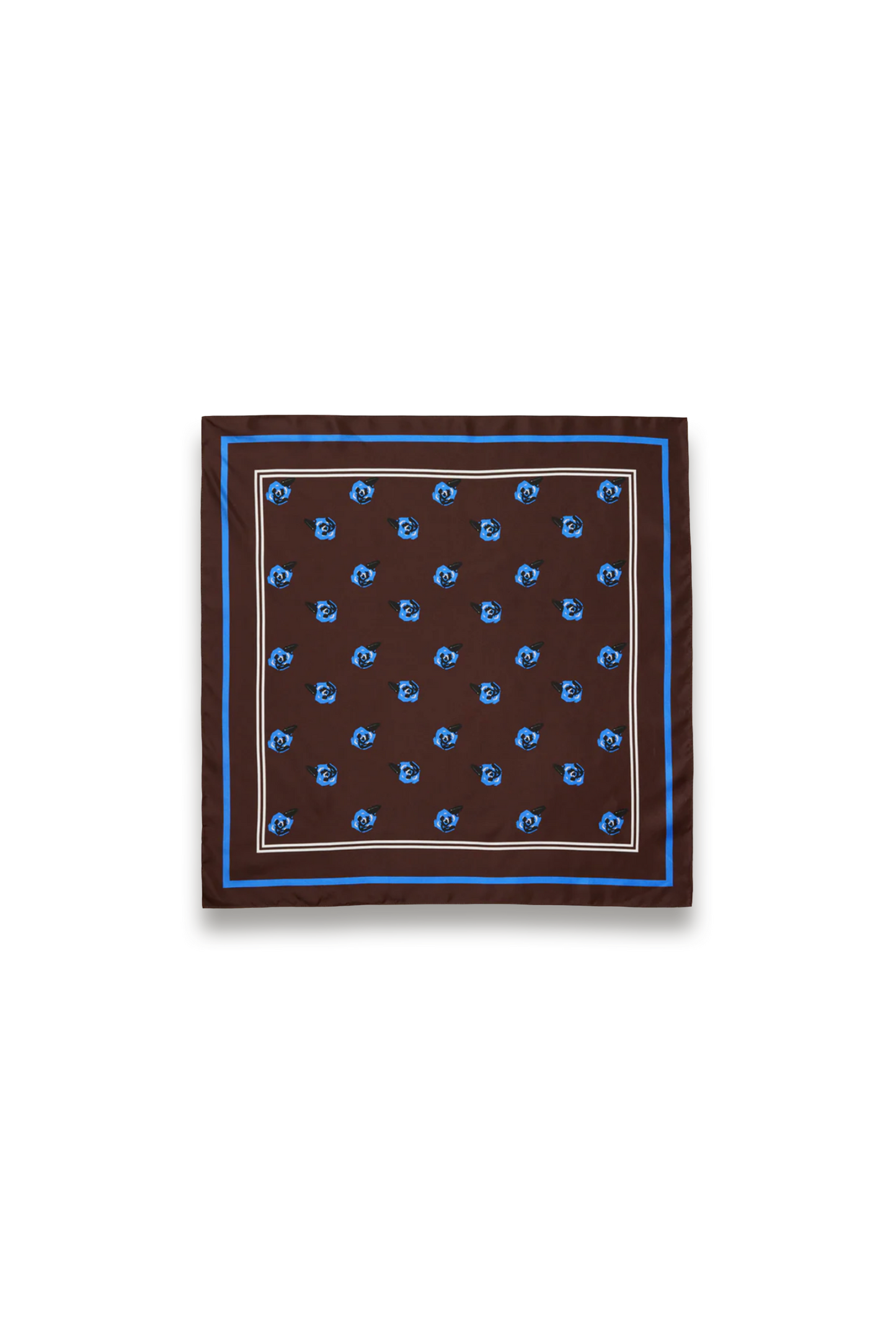 Mini Geo Rose Silk Twill Scarf