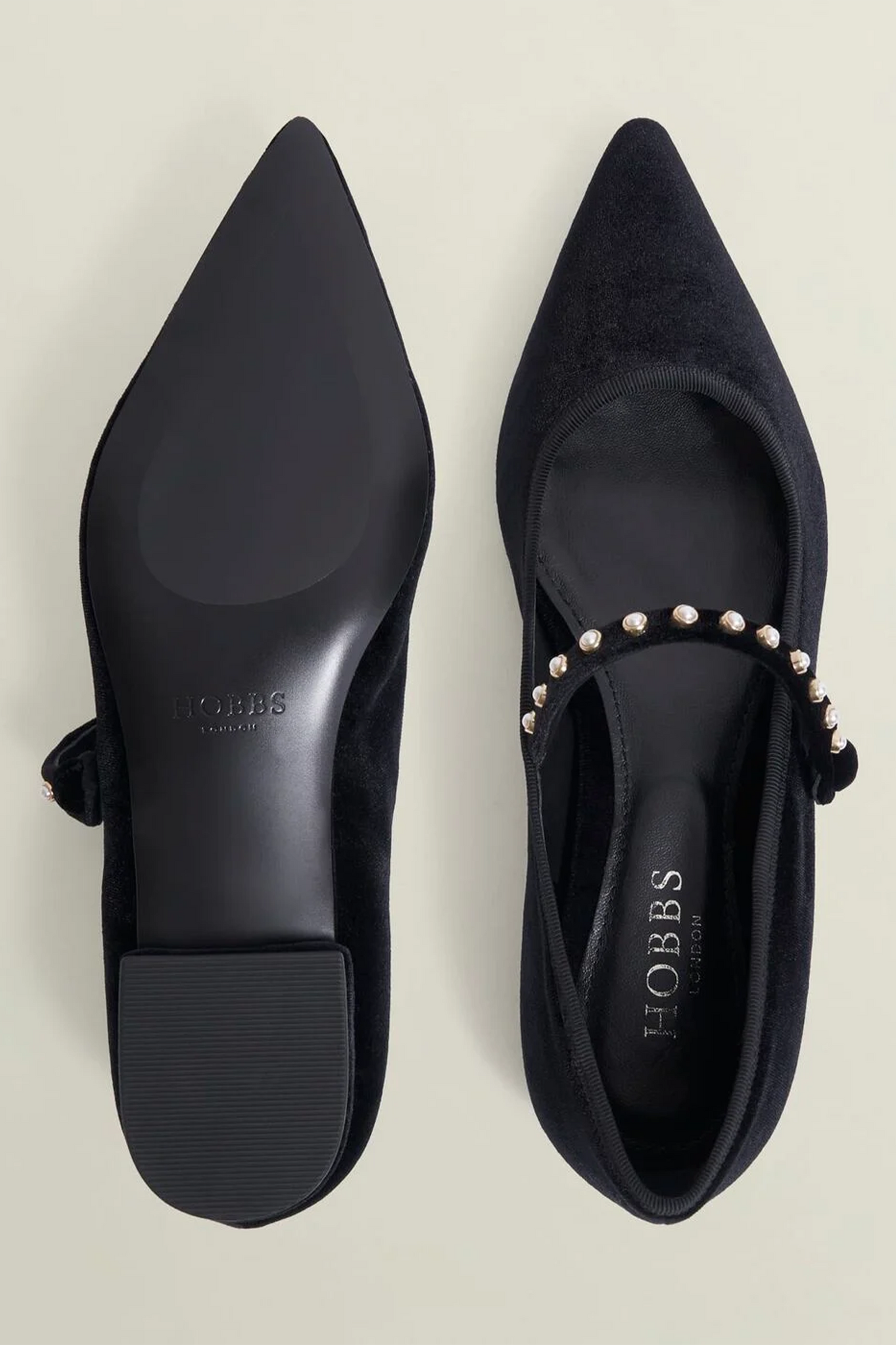 Juliana Velvet Point Toe Flats