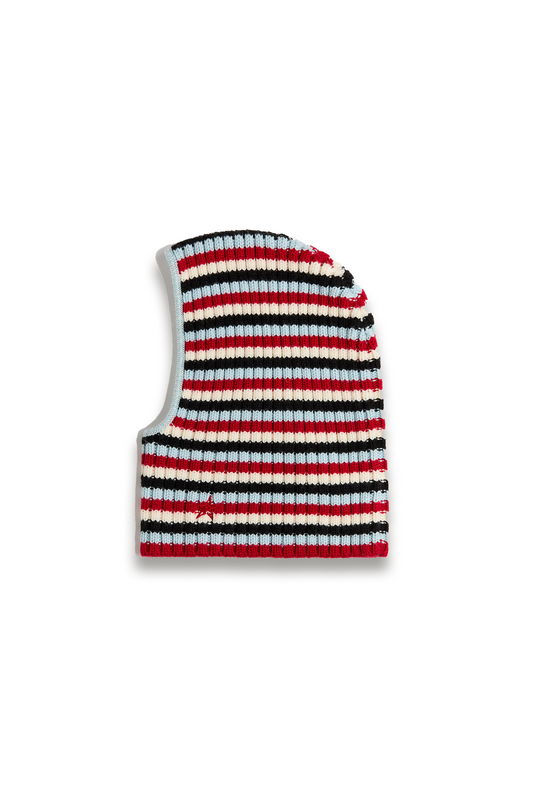 Rib-knit Wool Balaclava