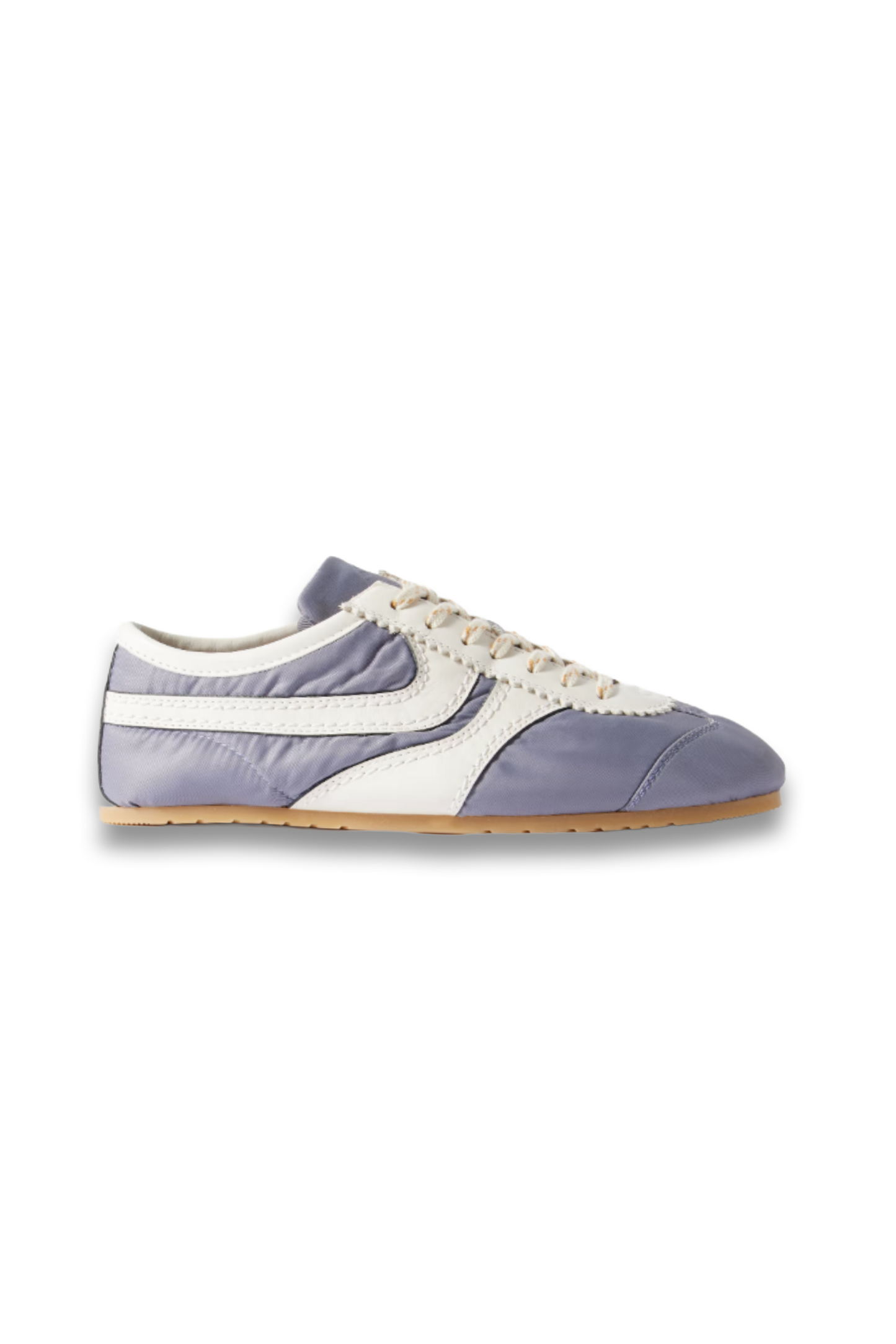 Leather-Trimmed Shell Sneakers