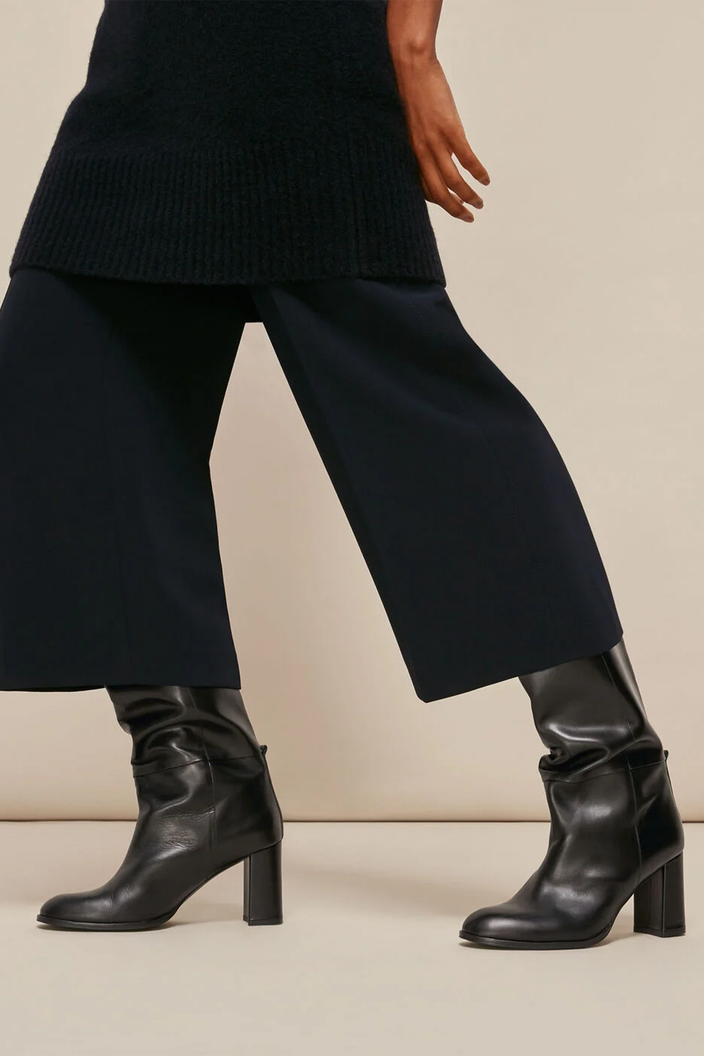 Black Gibson Knee-high Boot