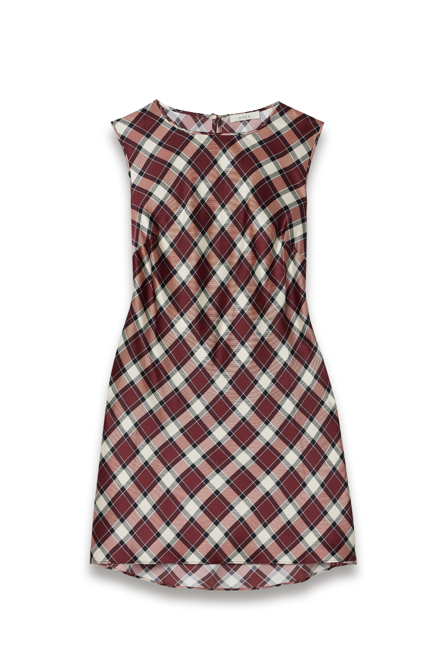 Alamere Checked Silk-satin Mini Dress