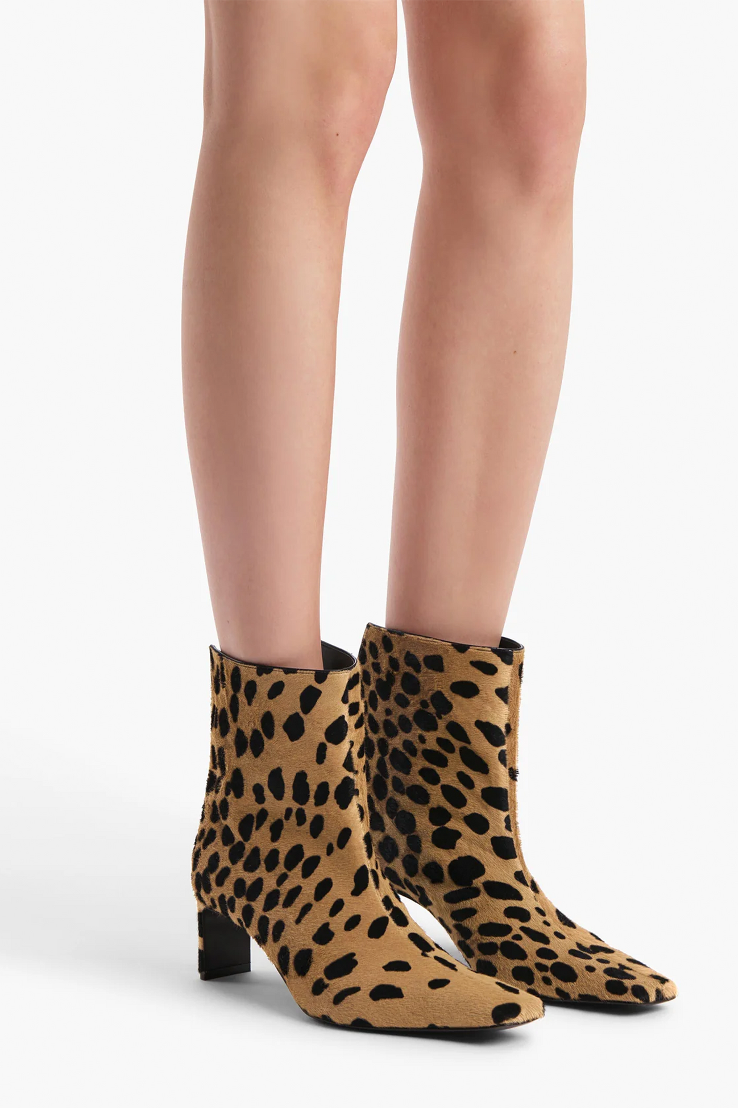 Ona Leopard-print Calf Hair Ankle Boots