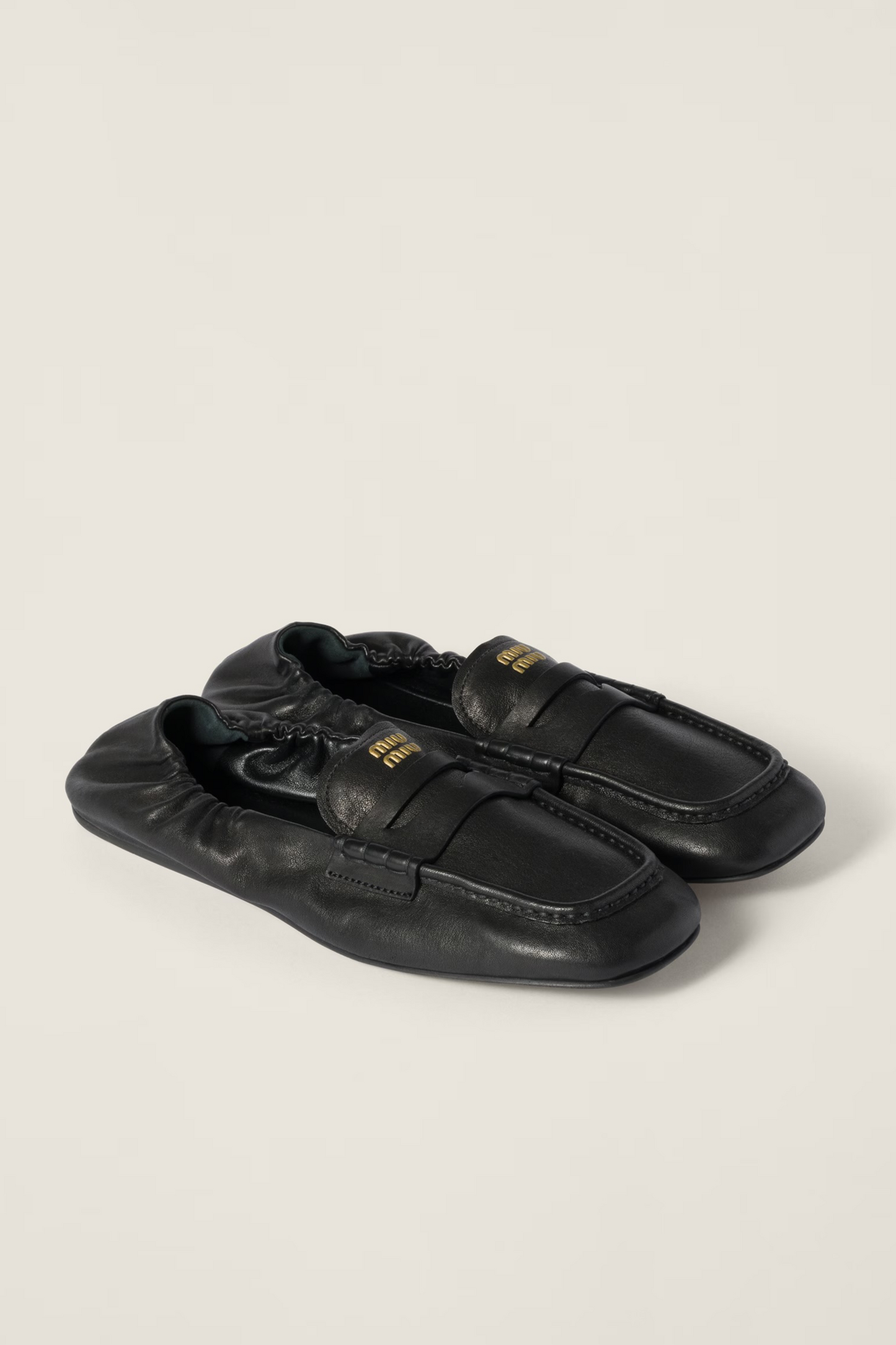 Ruches Nappa Leather Loafers
