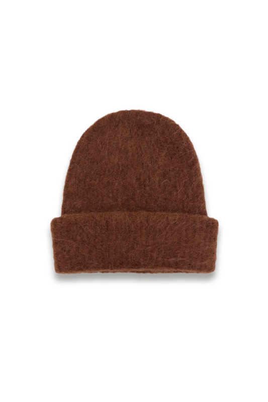 Alpaca-blend Ribbed Beanie