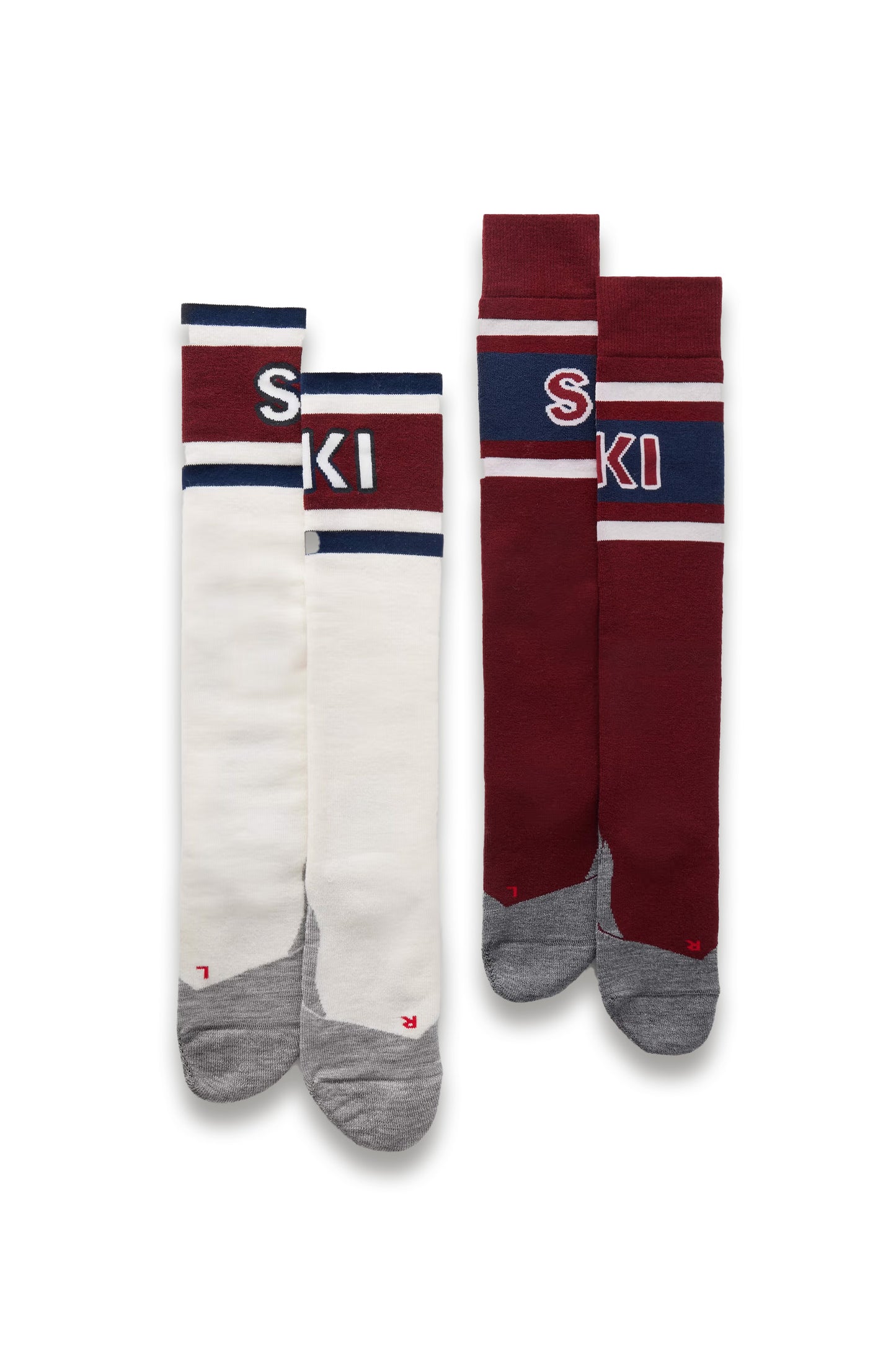 Intarsia Stretch-knit Ski Socks