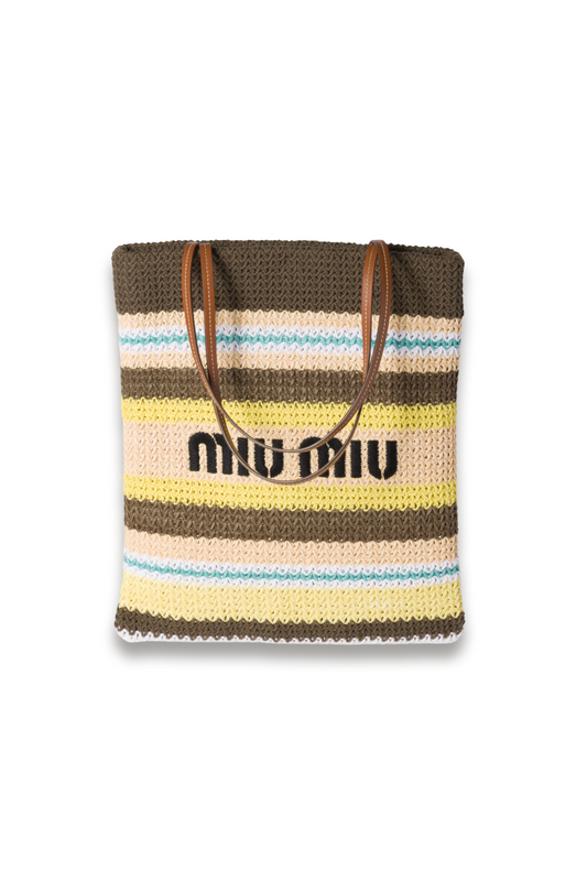 Raffia-effect Woven Tote Bag