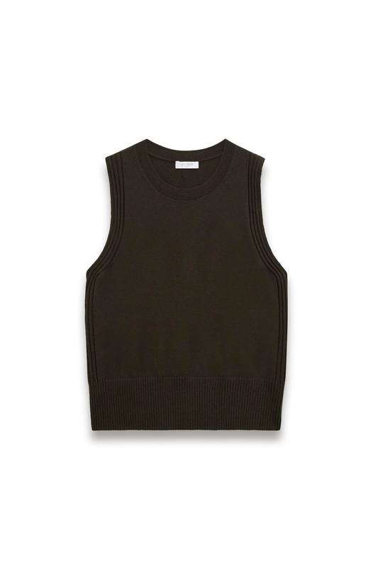 Olive Wentworth Wool Blend Knitted Tank Top