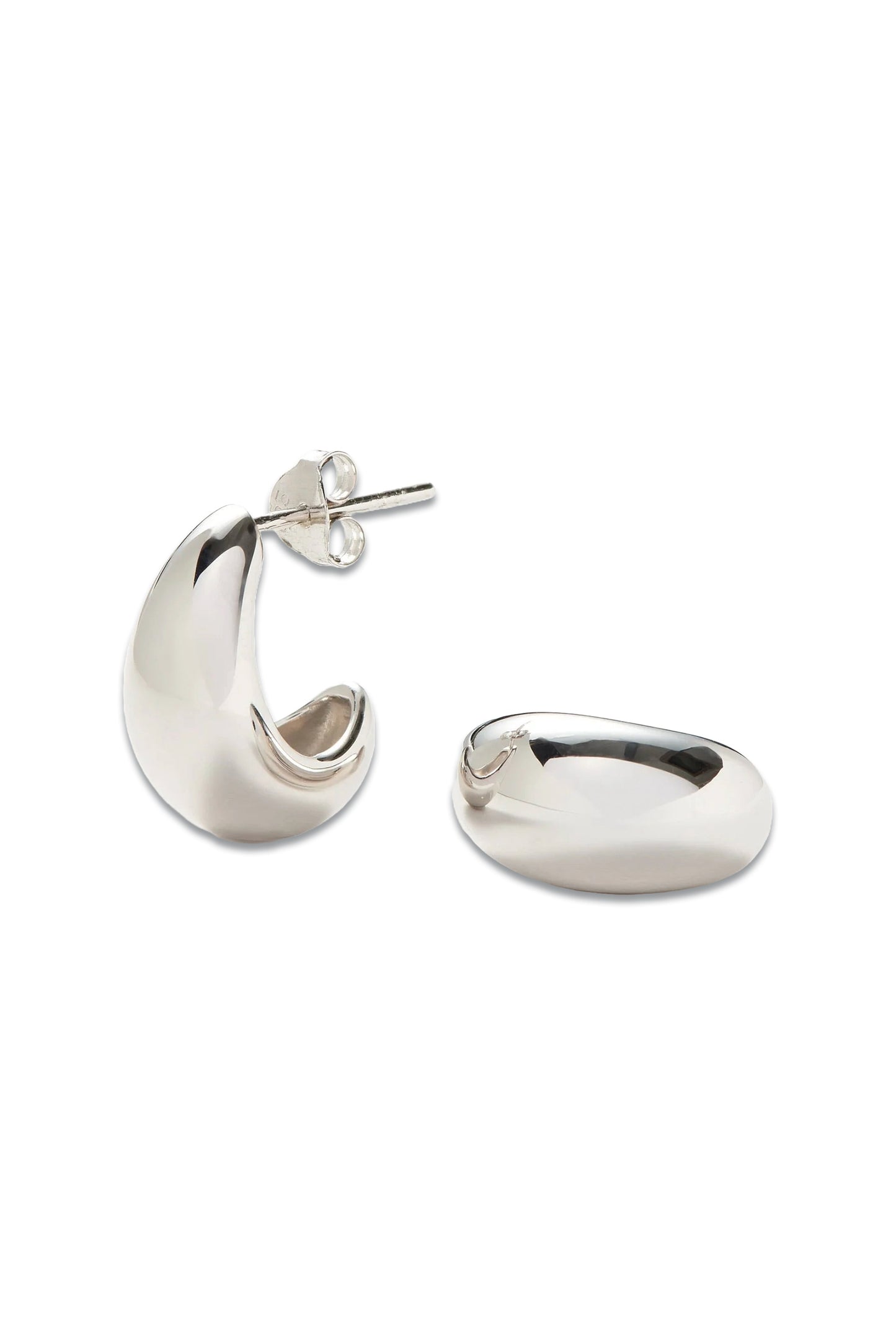 Savi Dome Silver Small Hoop Earrings