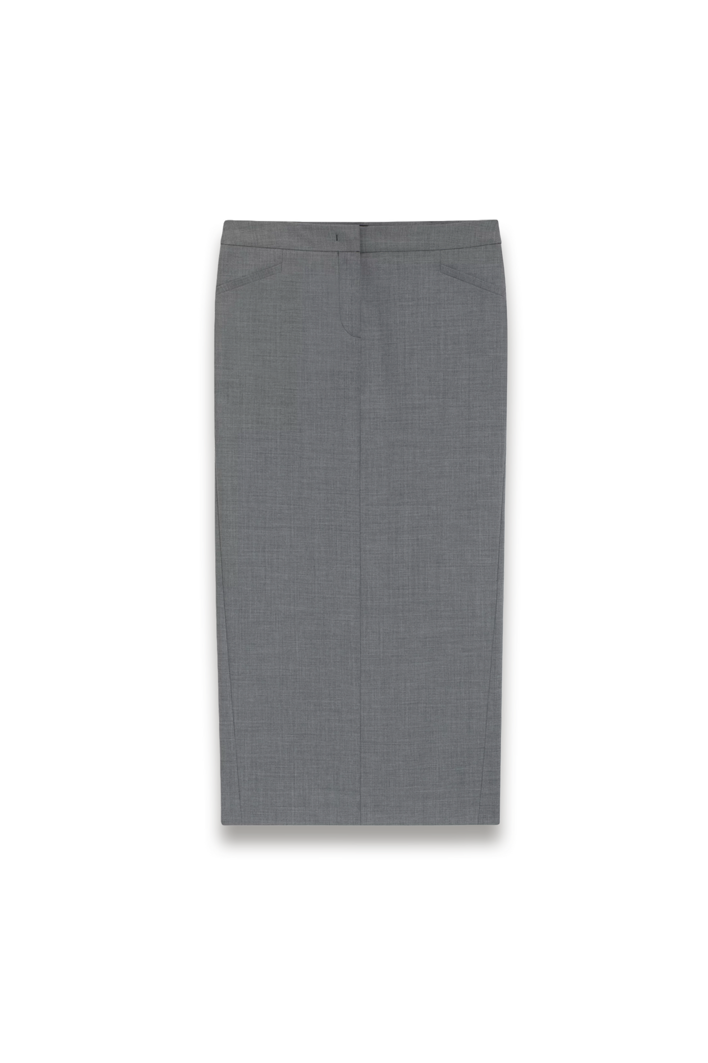 Pencil Skirt In Melange Virgin Wool
