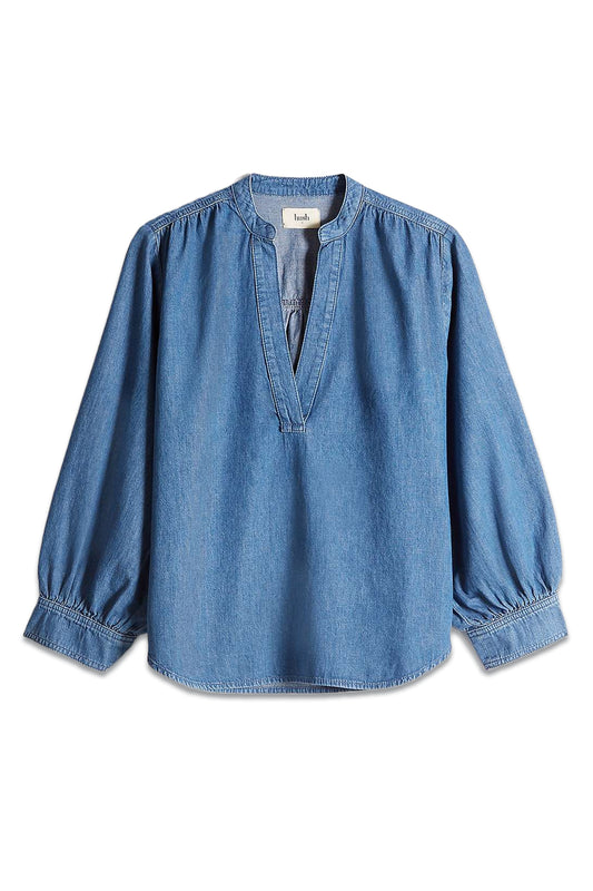 hush Jennie Denim Top, Authentic Blue Wash