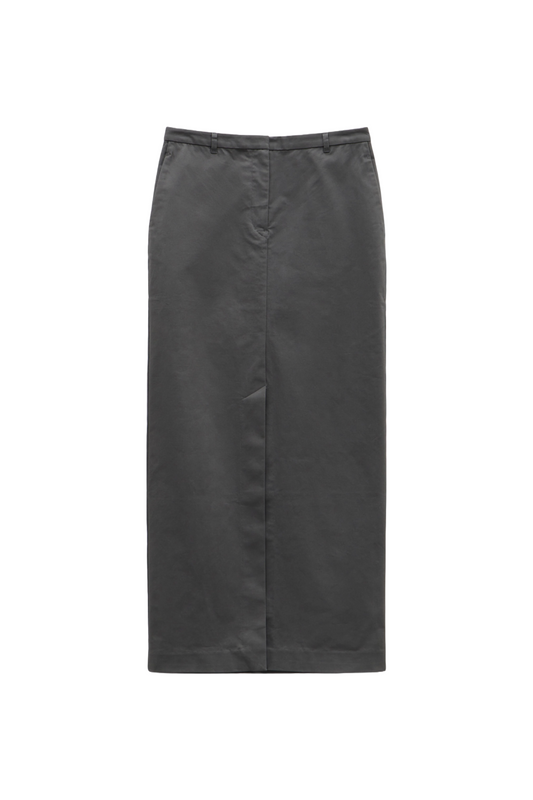 Grey Farrah Column Maxi Skirt