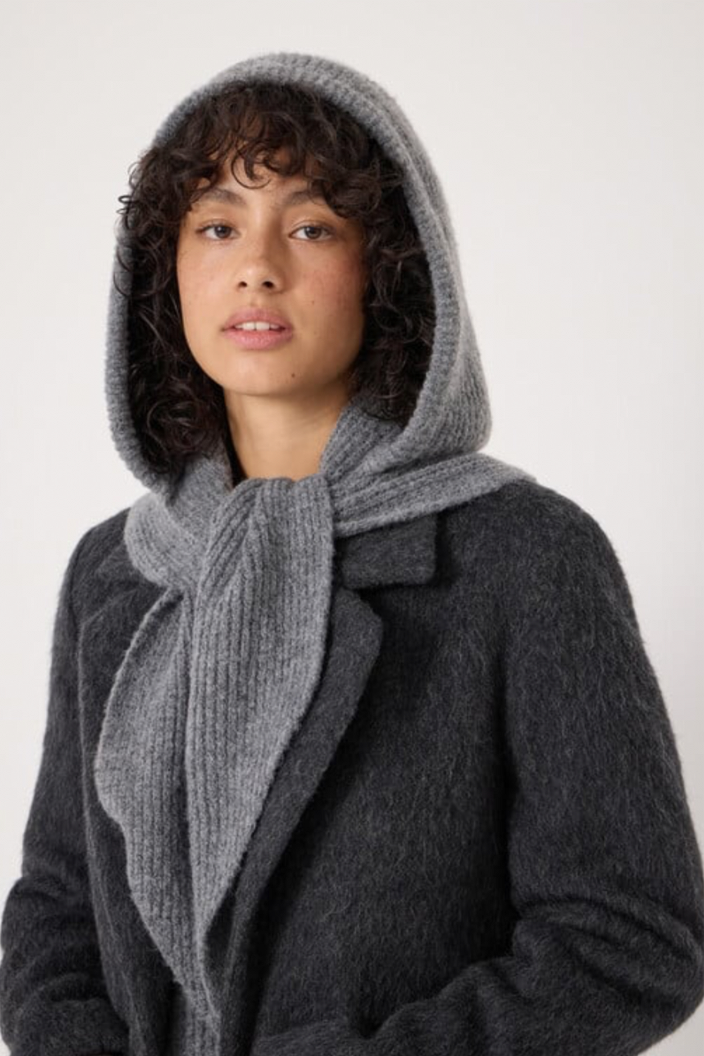 Knitted Hooded Scarf